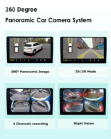 Caméra de voiture panoramique à 360 degrés de 9 pouces, système AVM, écran Android, vue aérienne 3D/2D, caméra de boîte noire de voiture à 360 degrés