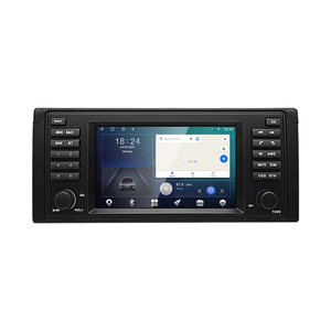 Lecteurs multimédias vidéo pour voiture HFMidia 7 pouces Android AUTO Carplay, radio Bluetooth, GPS, navigation pour BMW X5 E53 Série 5 E39 E38 - Product Image 1