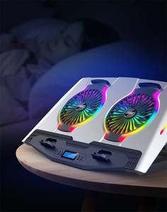 <span class=keywords><strong>Support</strong></span> de refroidissement ergonomique pour <span class=keywords><strong>ordinateur</strong></span> <span class=keywords><strong>portable</strong></span> avec écran LCD, double ventilateurs puissants, RGB, pour gaming, avec <span class=keywords><strong>support</strong></span> de téléphone – Offre Spéciale - Product Image 5