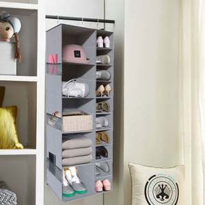 Étagères en polyester et ramie, gain de place, faciles à utiliser, tiroirs, étagères pliables, organisateur de placard suspendu - Product Image 6