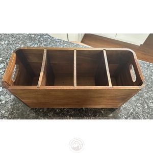 Porte-ustensiles <span class=keywords><strong>de</strong></span> <span class=keywords><strong>cuisine</strong></span> en bois, organisateur en bois d'acacia, conteneur <span class=keywords><strong>de</strong></span> rangement pour comptoir pour ustensiles <span class=keywords><strong>de</strong></span> <span class=keywords><strong>cuisine</strong></span> et couverts - Product Image 3