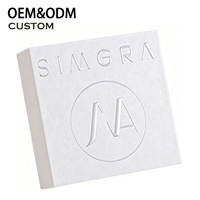 Scatola Regalo di Lusso Personalizzata con Coperchio Rigido e Base, Logo in Lamina d'Oro in Rilievo, Confezione in Cartone per Gioielli e Cosmetici