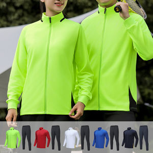 Costumes de jogging deux pièces pour hommes pantalons et vestes de course ensemble de sport vêtements de fitness réfléchissants pour hommes - Product Image 4