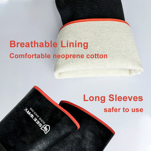 Gants en néoprène Seeway Extreme isolés en caoutchouc imperméable résistant à la chaleur pour griller le barbecue Protection anti-chaleur des mains et des bras - Product Image 2