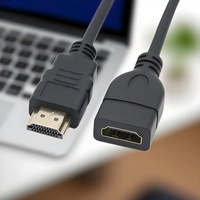 Câble d'extension haute vitesse HD 2.0 mâle vers femelle 4K 60Hz plaqué or 24K en cuivre pur avec blindage double feuille tressée pour TV PC