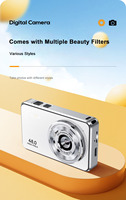 Kamera Digital BENJIE A7 2.7K 48MP FHD Layar Depan Belakang Zoom 16x Tahan Air Tahan Guncangan Stabilisasi Gambar Elektronik untuk Pelajar