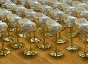 シルバーシーシェルワイングラス独身パーティーシェルマティーニグラス2025人気シルバーセットギフト結婚式花嫁介添人ギフト - Product Image 3