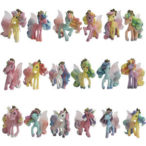 Figurine d'<span class=keywords><strong>action</strong></span> de licorne floquée, figurine de cheval promotionnelle, motif papillon, cheval, loisirs pour enfants à collectionner - Product Image 6