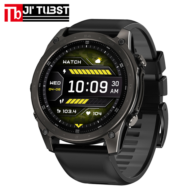 T8 PRO Sport Smart Watch Unisex Outdoor IP68 Compass Flashlight BT Calling Answer Calls 1.43inches AMOLED Heart Smartwatch