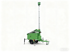 Système de caméra sur remorque solaire SDE580-C avec mât hydraulique de 7 m, batterie 6x200AH, étanche IP65 pour la surveillance - Product Image 5