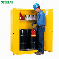 Armoire de sécurité pour liquides inflammables résistante au feu SCEELAB en acier, design contemporain pour usage commercial, école, laboratoire industriel