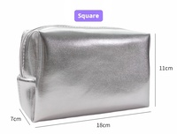 Marque privée argent sac de rangement pour femmes cosmétique voyage décontracté luxe mode maquillage sacs et étuis à cosmétiques