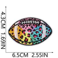 En gros, patchs brodés thermocollants à motifs léopard arc-en-ciel western, appliques animales (tigre, football) colorées pour vêtements, chapeaux et DIY