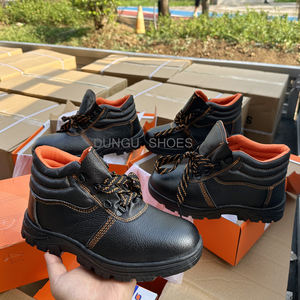 MOQ bajo Promocional Europeo Reino Unido Tobillo medio Trabajador Zapatos de seguridad con punta de hierro y placa de hierro - Product Image 3