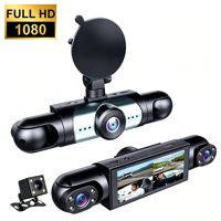 Meilleure caméra embarquée 1080P avec caméra avant, intérieure et arrière, enregistreur DVR de voiture 4 canaux Wifi