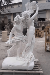 <span class=keywords><strong>Statue</strong></span> d'<span class=keywords><strong>Apollon</strong></span> <span class=keywords><strong>et</strong></span> de <span class=keywords><strong>Daphné</strong></span> en marbre blanc naturel sculpté à la main, qualité muséale, taille réelle, sculpture de la mythologie grecque pour villa <span class=keywords><strong>et</strong></span> jardin - Product Image 3