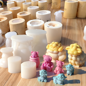 J10-527 अनुकूलित भेड़ सुगंधित मोमबत्ती सिलिकॉन मोल्ड फैलते पत्थर हस्तनिर्मित साबुन कला आभूषण स्मारिका मोल्ड मोमबत्ती - Product Image 2