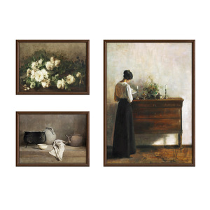 Tableau sur toile de portrait de dame élégante en train de lire, style rétro, inspiré <span class=keywords><strong>des</strong></span> grands maîtres, pour la décoration de <span class=keywords><strong>chambre</strong></span> et de maison de campagne - Product Image 6