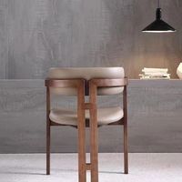 Fauteuil de salle à manger moderne italien en bois massif de haute qualité avec dossier léger pour la maison, le bar et la salle à manger