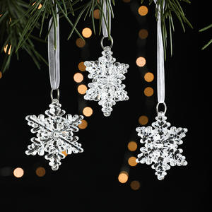 ของตกแต่งต้นคริสต์มาสแบบห้อยทำจากอะคริลิคของตกแต่งต้นคริสต์มาสแบบใสเกล็ดหิมะ - Product Image 2