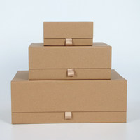Boîte cadeau en papier kraft auto-élevable multi-tailles, écologique, réutilisable, recyclable, pliable, pour thé, avec logo personnalisé pour petits articles