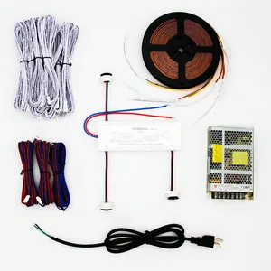 Kit de Luzes LED para escadas, interruptor sem fio de 26 passos, controle por voz, Tuya APP, luz linear Komigan