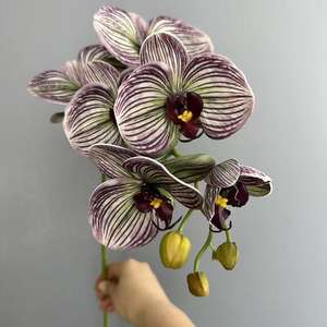 Orquídea <span class=keywords><strong>Vanda</strong></span> Artificial de Alta Calidad con 9 Cabezas, Impresa en 3D, Decoración de Alta Gama para Sala de Estar y Hogar - Product Image 1