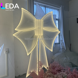 ฉากหลังงานแต่งงาน LEDA แบบโรแมนติก โครงโลหะรูปโบว์พร้อมไฟ LED สำหรับตกแต่งงานแต่งงาน - Product Image 3