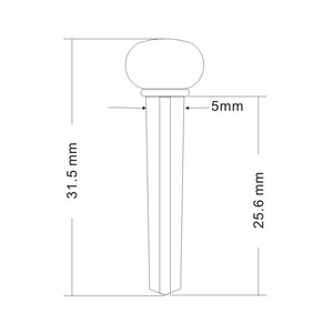 Pinceaux <span class=keywords><strong>de</strong></span> pont en plastique durables pour guitare acoustique, chevilles et supports <span class=keywords><strong>de</strong></span> cordes, blanc et noir, accessoires d'instruments <span class=keywords><strong>de</strong></span> musique - Product Image 6