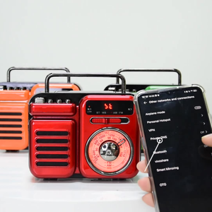 Radio AM FM WB Portátil Retro Personalizada, Estilo Vintage con Asa de Metal, Sintonización Multibanda para Uso en el Hogar y al Aire Libre - Product Image 3