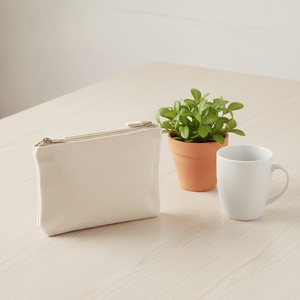 Estuche para Lápices de Lona con Bolsillo Frontal con Cierre, 22x12cm, 8oz, Dos Cierres, Dos Compartimentos, Logotipo Personalizado Serigrafiado, Escolar - Product Image 2