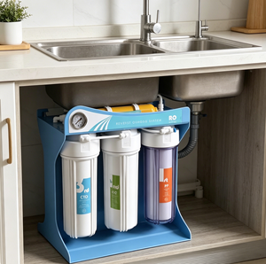 Système de filtration d'eau par osmose inverse CE ROHS à 7 étapes, 100 GPD, avec étagère en plastique, pour usage domestique – Caractéristiques du purificateur d'eau - Product Image 1