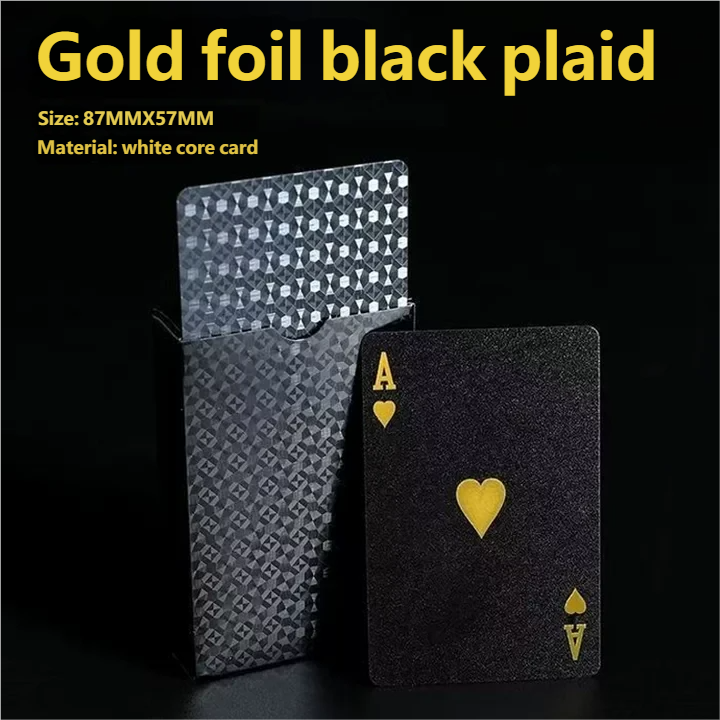 Black checkered playing cards