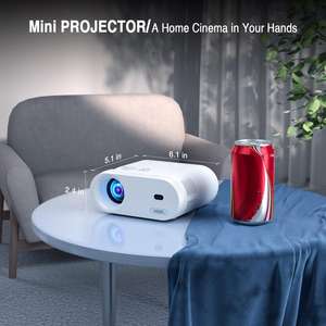 Mini proyector portátil OEM de fábrica, proyector <span class=keywords><strong>1080P</strong></span> para sala de reuniones con WiFi, proyector 4k Android inteligente con Bluetooth y WiFi - Product Image 3