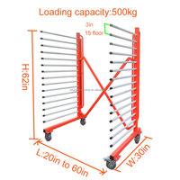 Chariot de stockage en verre pliable et détachable personnalisé, chariot de transport de matériel