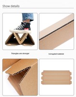 Boîte triangulaire en carton ondulé pour canne à pêche, boîte d'expédition pour plantes longues pour papier fleur