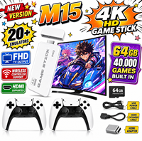 Consola de Juegos Retro M15, 20000+ Juegos Retro, Stick de Juegos 4K HD para TV, Plug and Play, con 2 Controles Inalámbricos