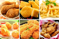 Machine de friture continue à convoyeur en maille, ligne de friture grande capacité pour la transformation de nuggets de poulet, de nuggets de poisson et d'arachides