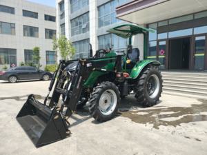 Дешевая Цена фронтальный погрузчик 100hp 4wd Малый колесный трактор с сеносилом захват 4WD сельскохозяйственный трактор - Product Image 5