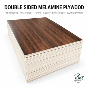 Contreplaqué mélaminé double face de haute qualité 18 mm, <span class=keywords><strong>panneau</strong></span> de bois imperméable pour armoire sur mesure, garde-robe et meubles RTA - Product Image 1