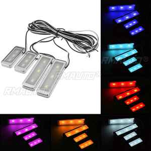 Lot de 4 éclairages LED intérieurs décoratifs universels pour voiture, lampes d'ambiance pour accoudoir et poignées de porte, accessoires d'éclairage intérieur - Product Image 4