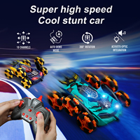 Offre Spéciale Voiture RC Métal 1612 4 Canaux Six Roues avec Lumières Cool, Pulvérisation d'Eau, 2.4G, Flip 360°, Cascade, Drift, Déformation, Chargeur Inclus, Jouet de Noël
