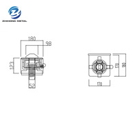 Verrou de conteneur 100 % acier forgé haute résistance, 52 mm, rétractable, certifié ISO 1161, 15,5 kg, pour camion