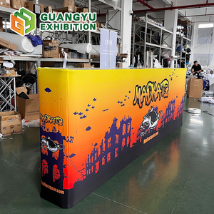 Table <span class=keywords><strong>de</strong></span> stand d'exposition rétractable à LED <span class=keywords><strong>de</strong></span> haute qualité, comptoir pliable en alliage d'aluminium pour exposition commerciale - Product Image 1
