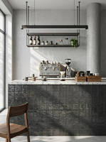 Carreaux muraux en porcelaine transparente haute brillance de la série Palermo, 125x125 mm, carreaux carrés multi-faces aléatoires pour murs de cuisine et de salle de bain