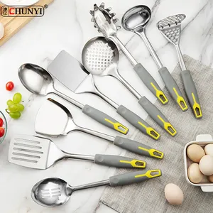 hot selling cooking tool utensil home and kitchen accessories 9pcs stainless steel names of kitchen utensils
