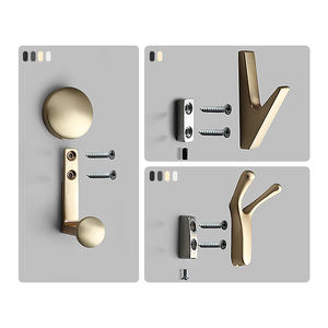 <span class=keywords><strong>Porte</strong></span>-<span class=keywords><strong>manteau</strong></span> <span class=keywords><strong>mural</strong></span> en alliage d'aluminium Zuogang avec 2 crochets, support de rangement écologique pour vêtements - Product Image 5