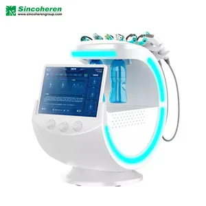 Multifunções Smart ice blue 7 em 1 hidra de água máquina de casca de microdermoabrasão hidro com analisador scanner de pele do dispositivo da beleza