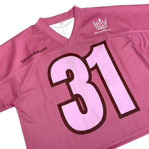 Camiseta de fútbol americano con logotipo personalizado, camiseta de fútbol de punto extragrande transpirable de malla sublimada - Product Image 2