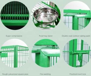 Usmilepet nhà máy trực tiếp con chó lớn ngoài trời con chó thùng dày cốt thép thép hàn con chó kennel cho chó chăn nuôi cơ sở - Product Image 3